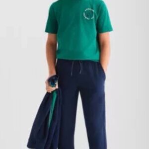Xersion Kids Navy Wide-Leg Joggers with Drawstring B12